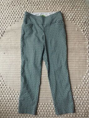 Swing Control Women’s Golf Pants Size 10 Black White Green Stretch Pull On